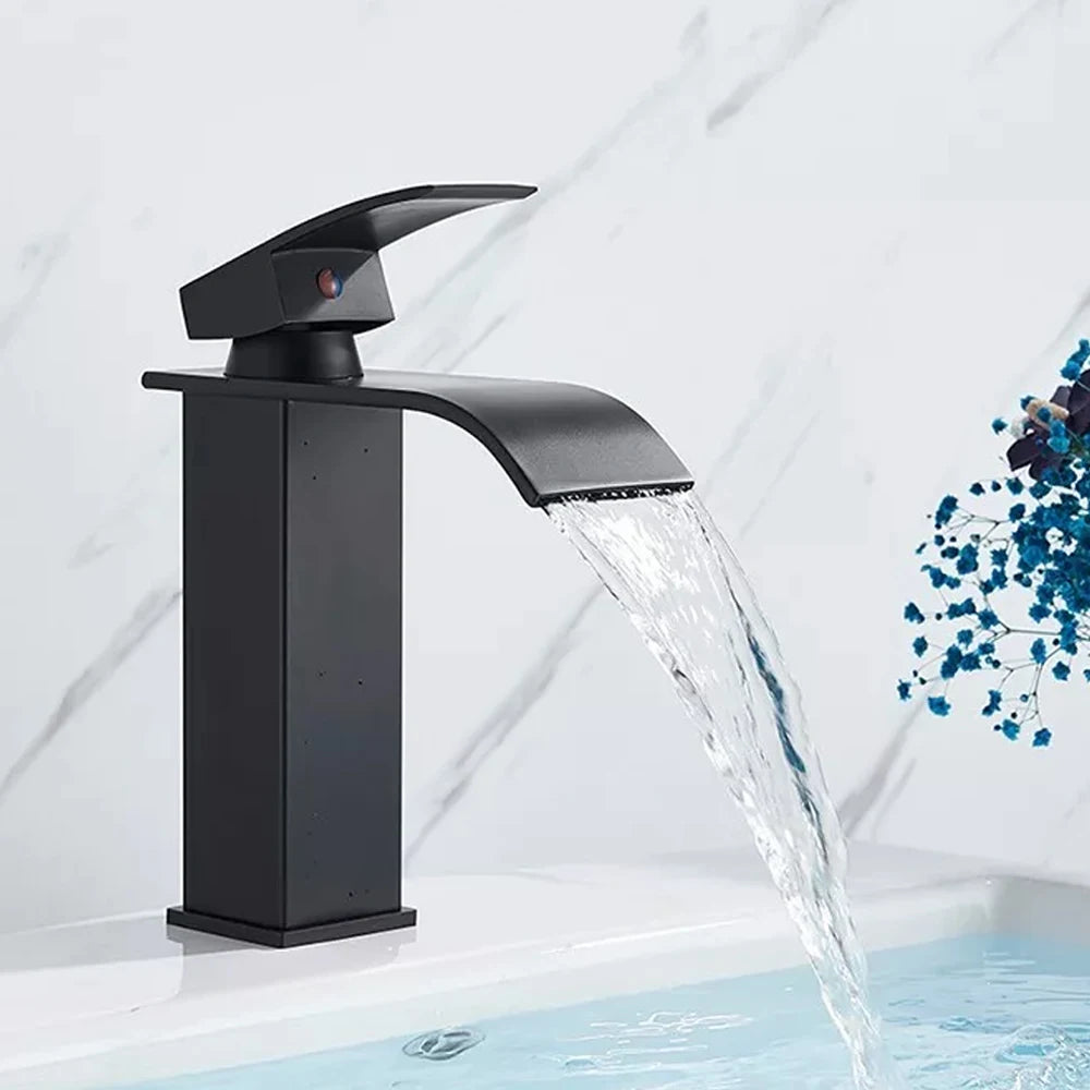 MYQualife Waterfall Vessel Faucet Single Hole Deck Mounted Mixer