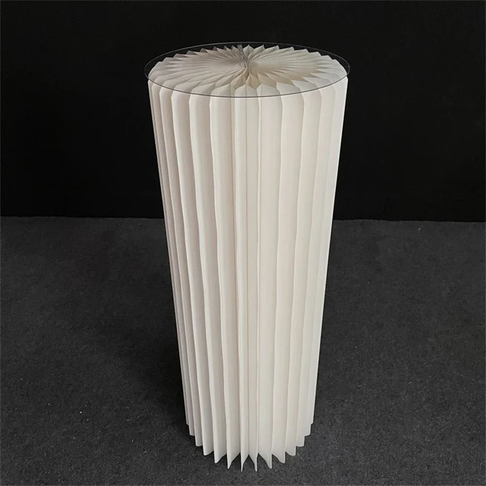 NONECN Folding Paper Roman Column Ornaments For Wedding Decor