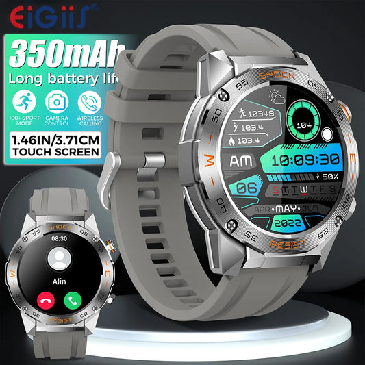 LaNikar Men's Military Smartwatch Heart Rate SpO2 Tracker