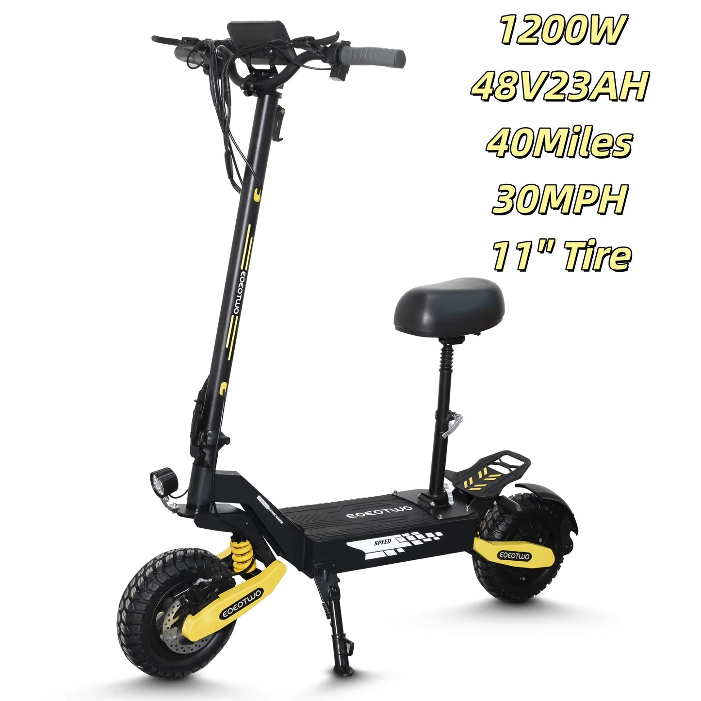 EOEOTWO GT06 Electric Scooter 30MPH 1200W Dual Suspension