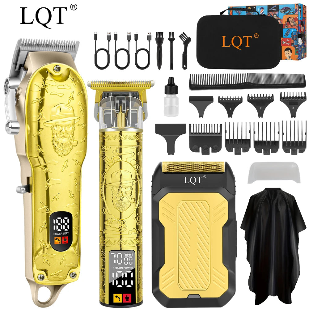 LQTElectric Cordless Hair Clipper For Men Beard Kit Electric Shaver