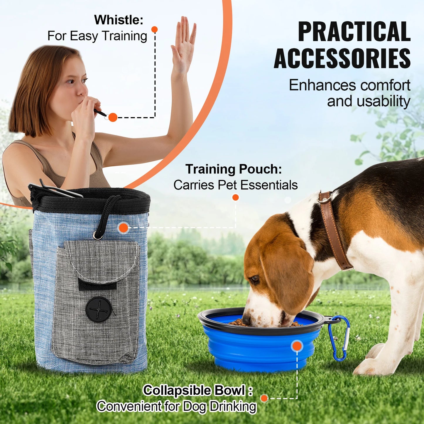Dog Agility Training Equipment 5-Piece Set With Adjustable Hurdles Tunnel