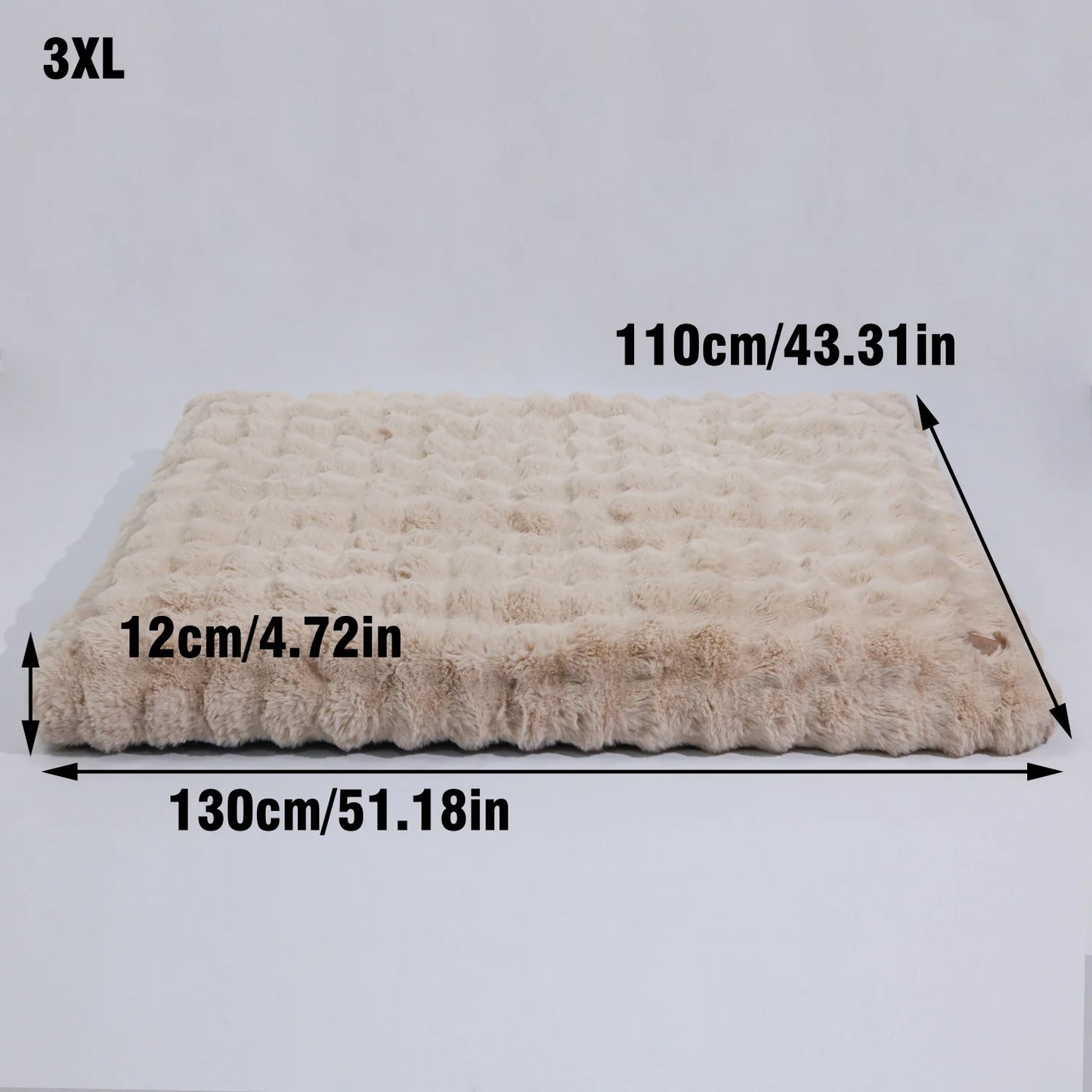 BINGOPAWCN Ultra Soft Plush Dog Bed With Thick Foam Base