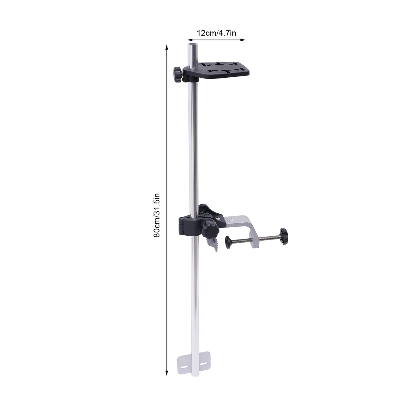 Universal 360 Degree Rotating Transducer Pole Mount For Boat Kayak