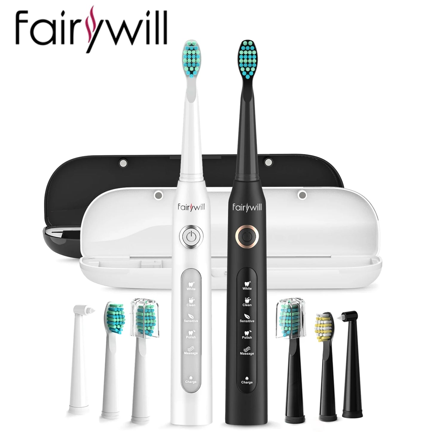 Fairywill Sonic Electric Toothbrush FW-D7 With USB Charge Case And 5 Modes