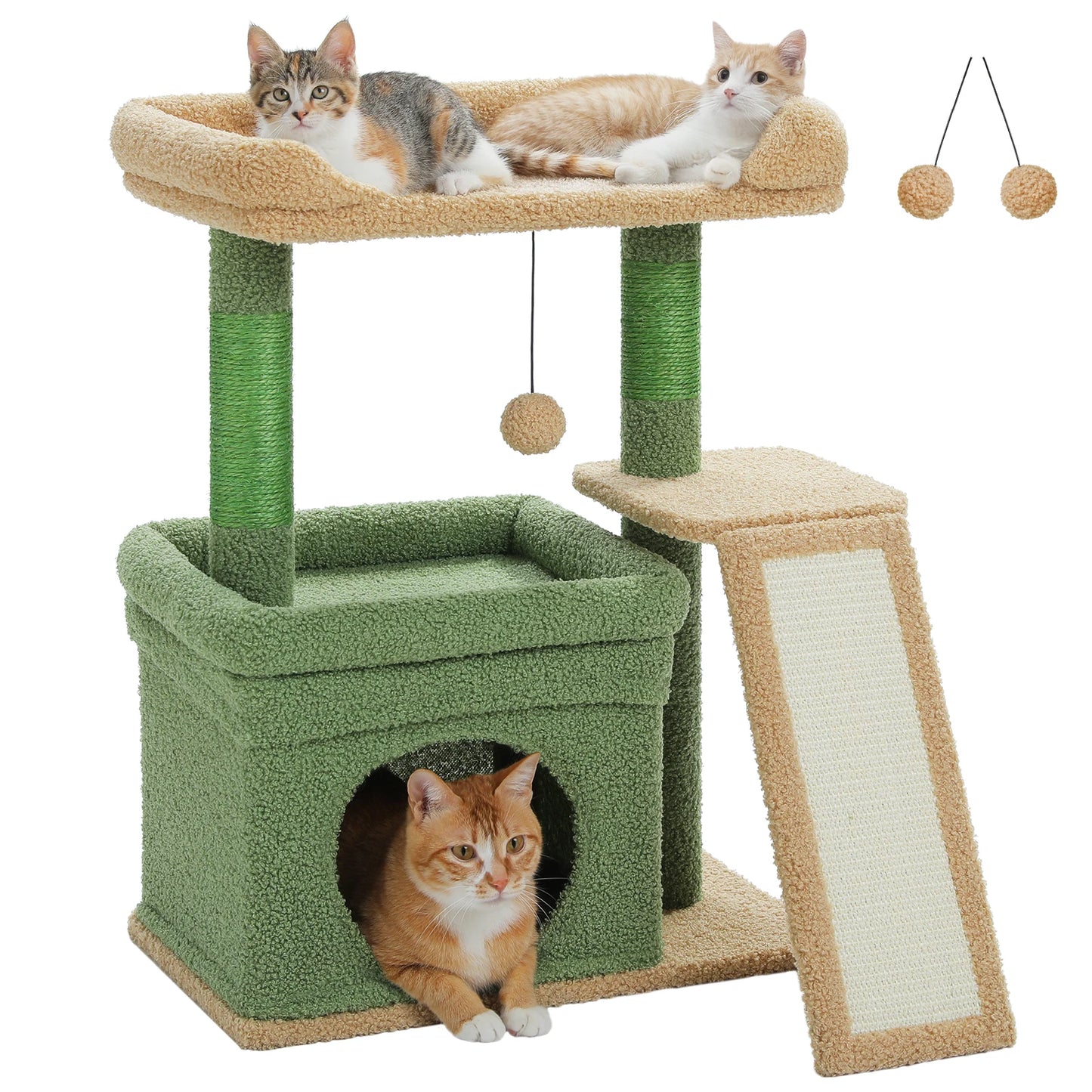 PAWZ Road Small Indoor Cat Tree With Sisal Scratching Post