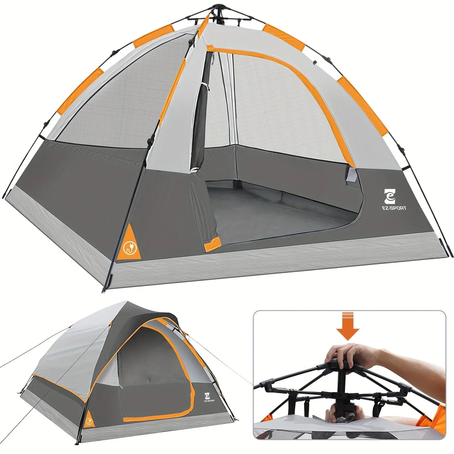 Unp Pop Up Camping Tent Setup With Removable Rain Fly
