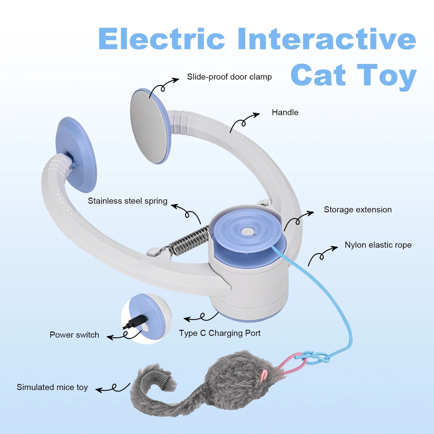 Cityflee Electric Door Hanging Interactive Cat Toy USB Rechargeable