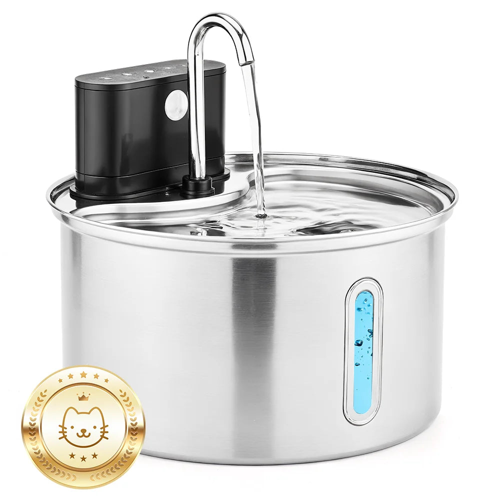 Cityflee Stainless Steel Cat Sensor Water Fountain Wireless Smart Dispenser