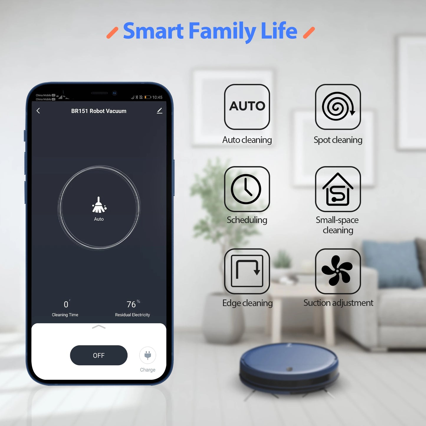 Omeser Robotic Vacuum And Mop Cleaner 2In1 5000Pa Suction