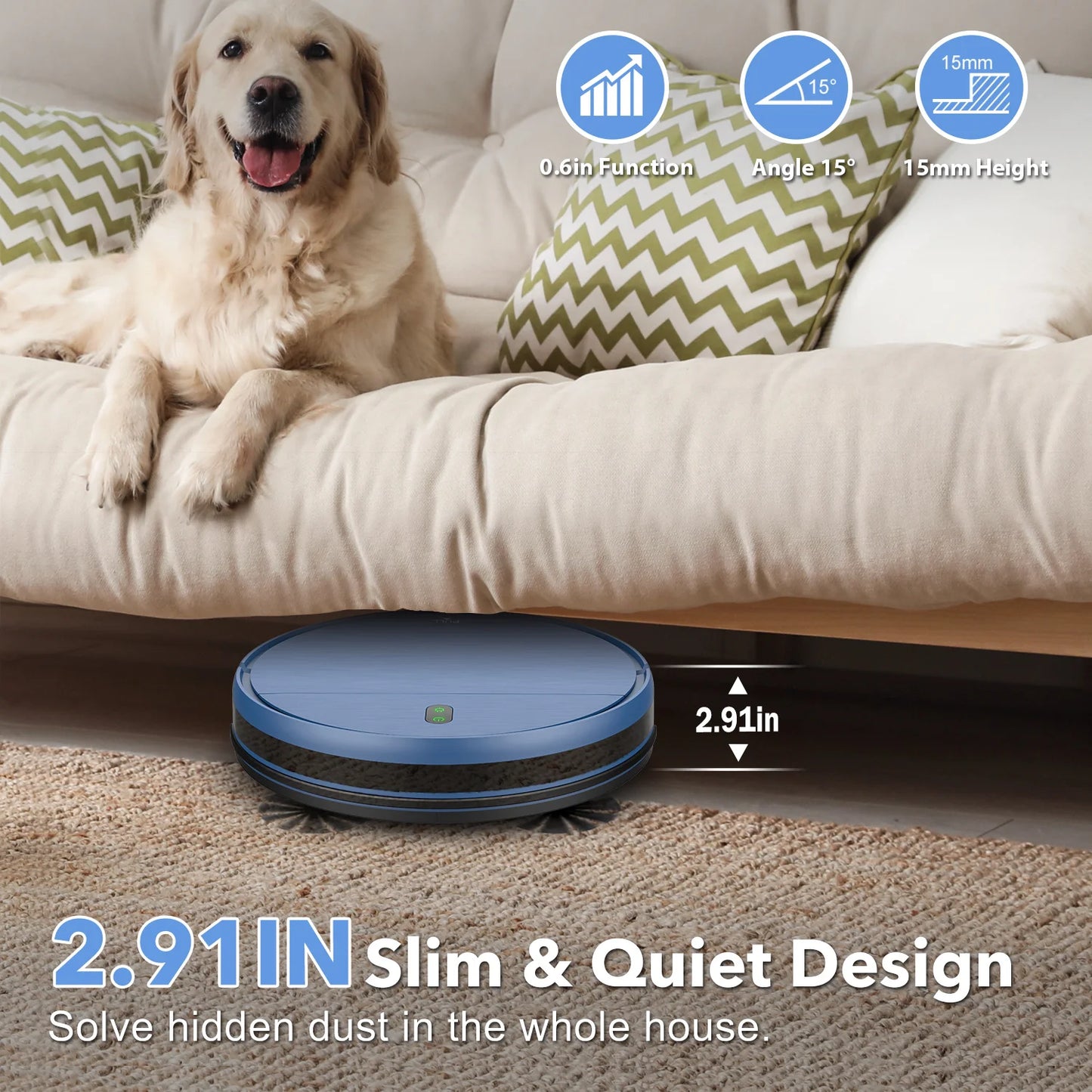 Omeser Robotic Vacuum And Mop Cleaner 2In1 5000Pa Suction