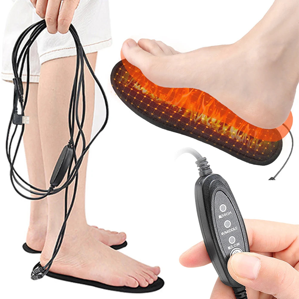 Shunmaii USB Heated Insoles Feet Warmer For Winter Comfort