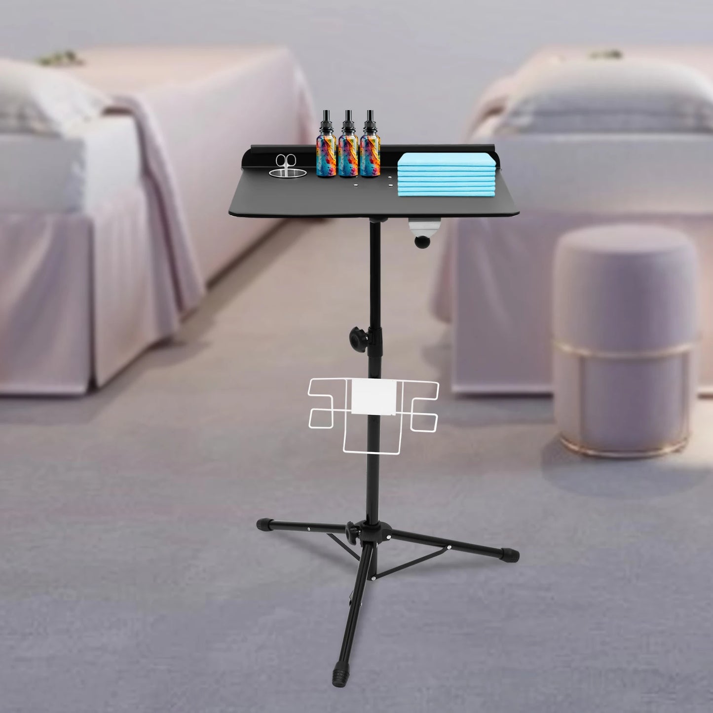 Tattoo Work Table With Adjustable Tripod Base For Salons