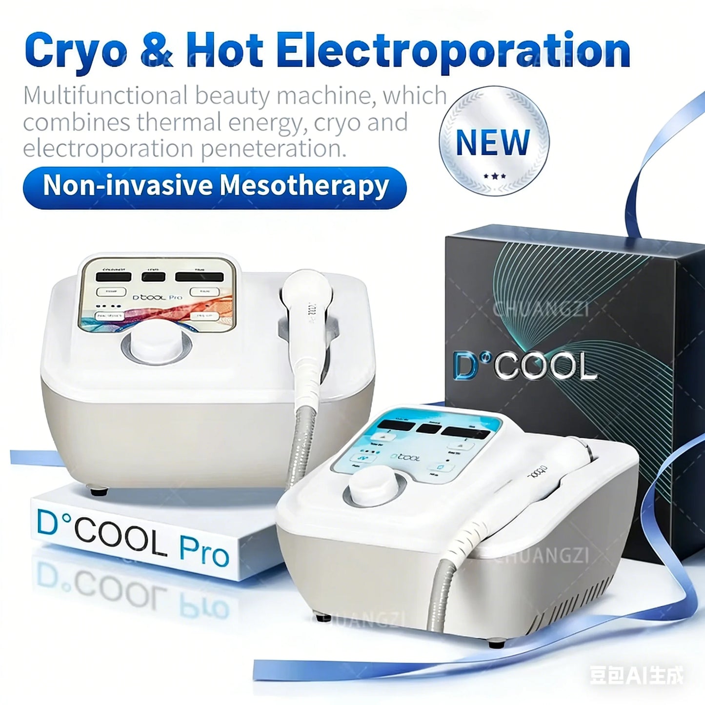Portable Skin Tightening Device For Anti Puffiness Facial Electroporation Machine