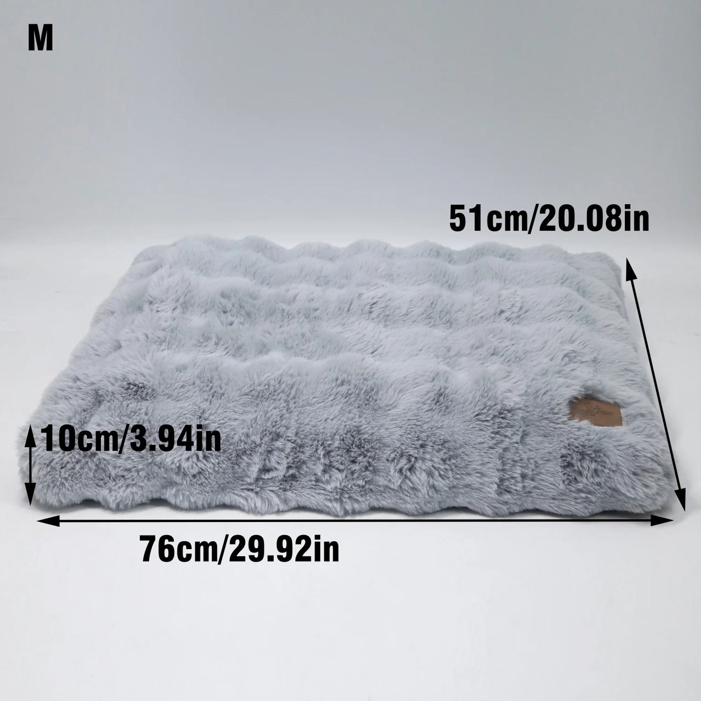 BINGOPAWCN Ultra Soft Plush Dog Bed With Thick Foam Base