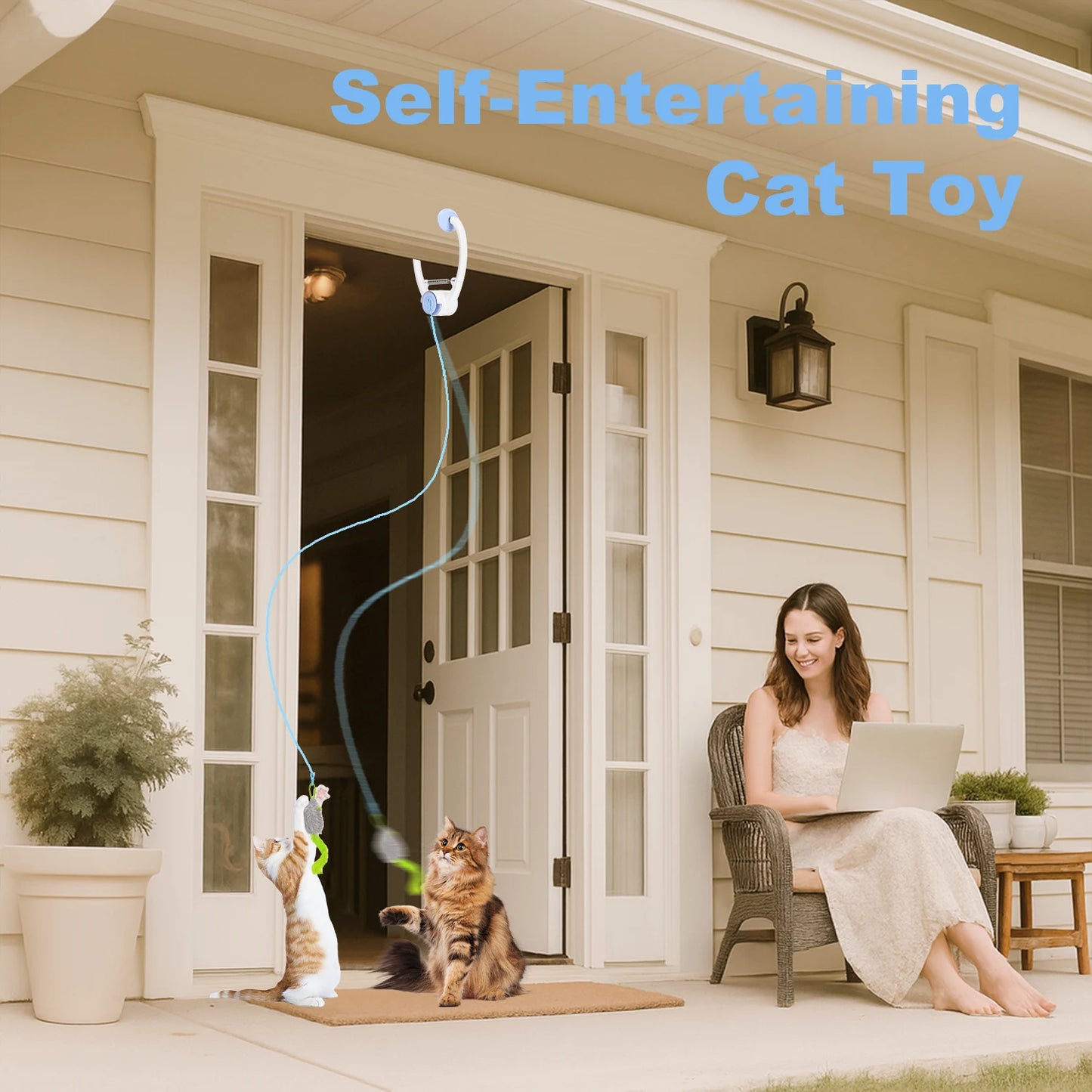 Cityflee Electric Door Hanging Interactive Cat Toy USB Rechargeable