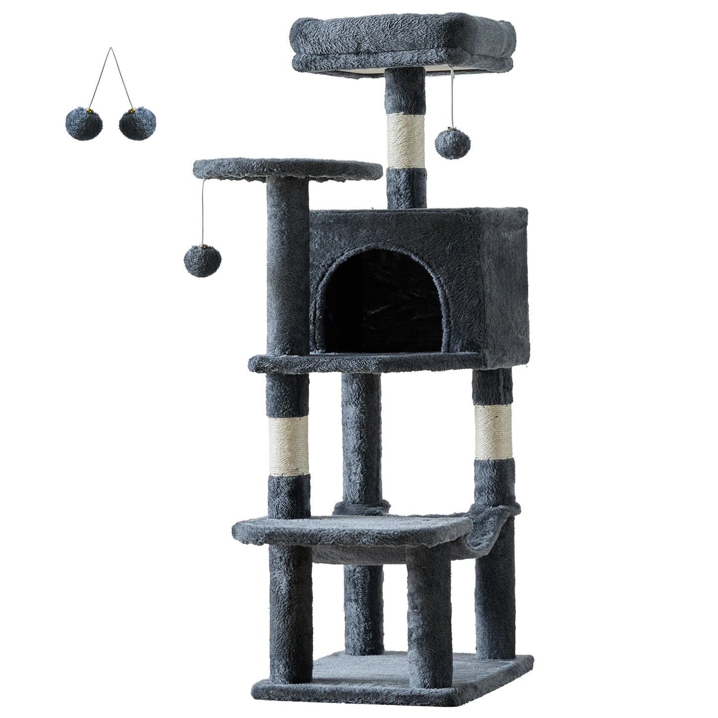 JHK Cat Tree Tower for Multi-Cat Homes and Scratching Posts
