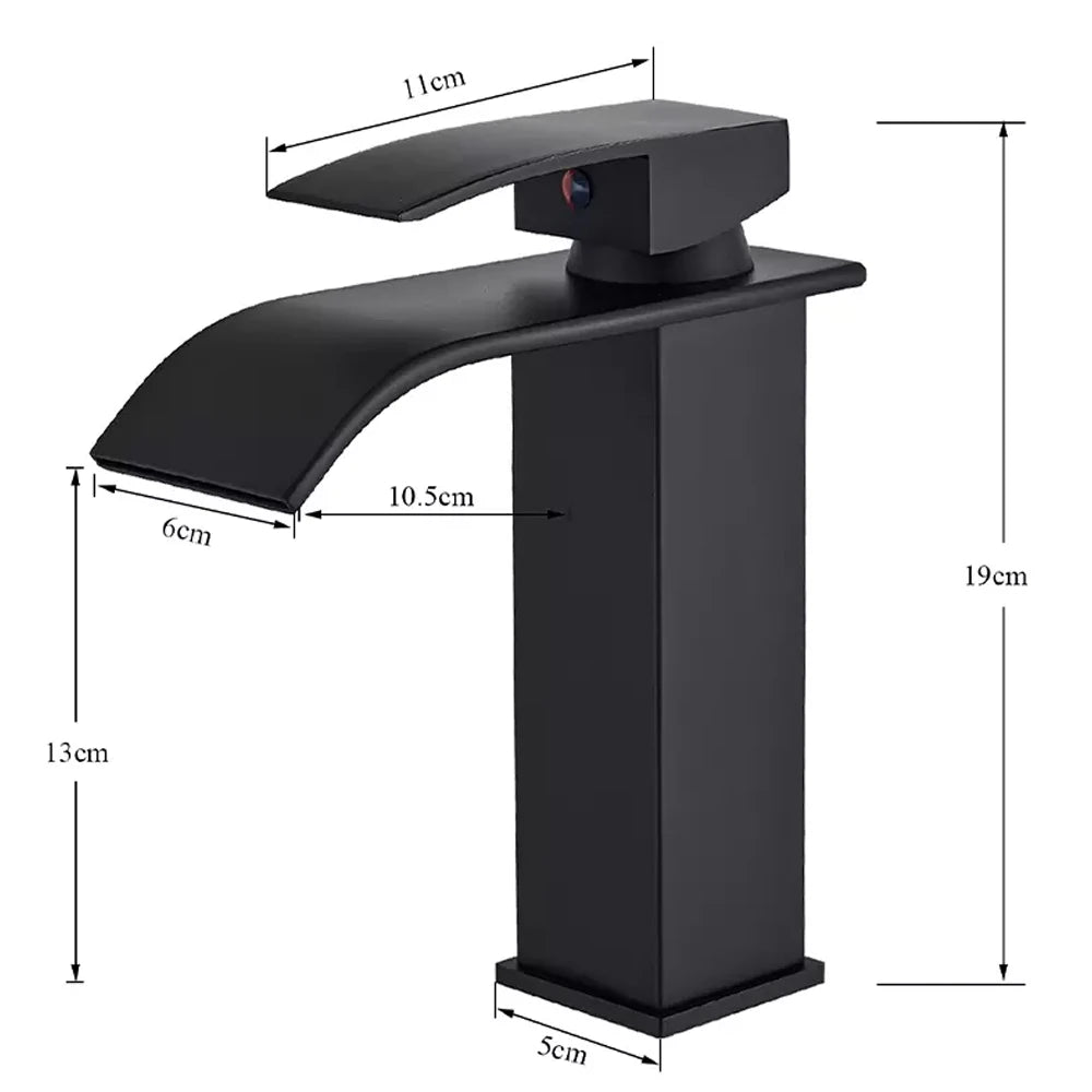 MYQualife Waterfall Vessel Faucet Single Hole Deck Mounted Mixer