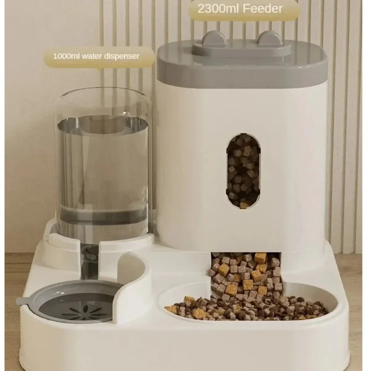 Automatic Pet Feeder And Water Fountain For Dogs And Cats Large Capacity