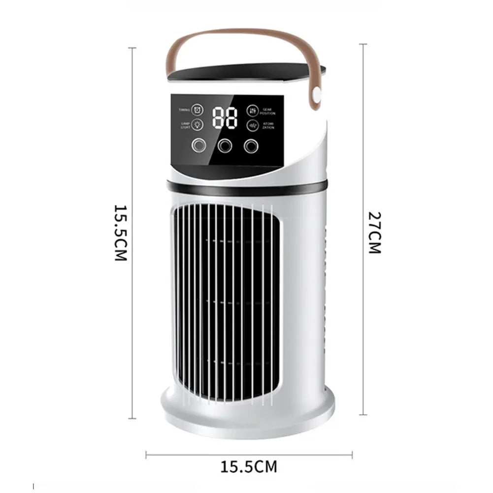 VKTECH Portable Desk Fan With Humidifier And USB Battery