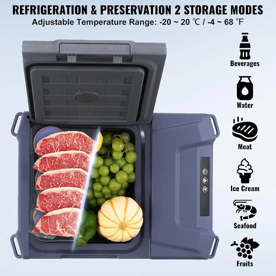 XMSJ 12V Car Refrigerator Portable 9L Single Zone Freezer