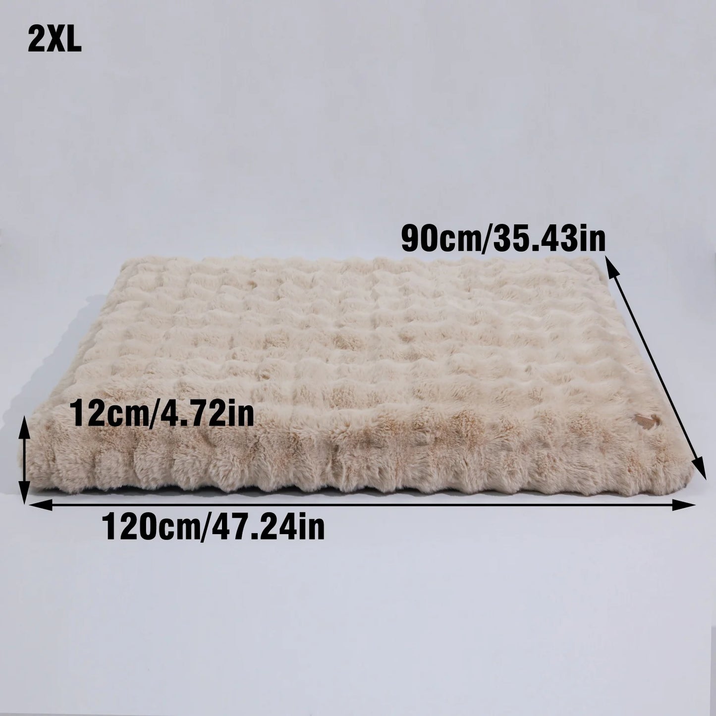 BINGOPAWCN Ultra Soft Plush Dog Bed With Thick Foam Base