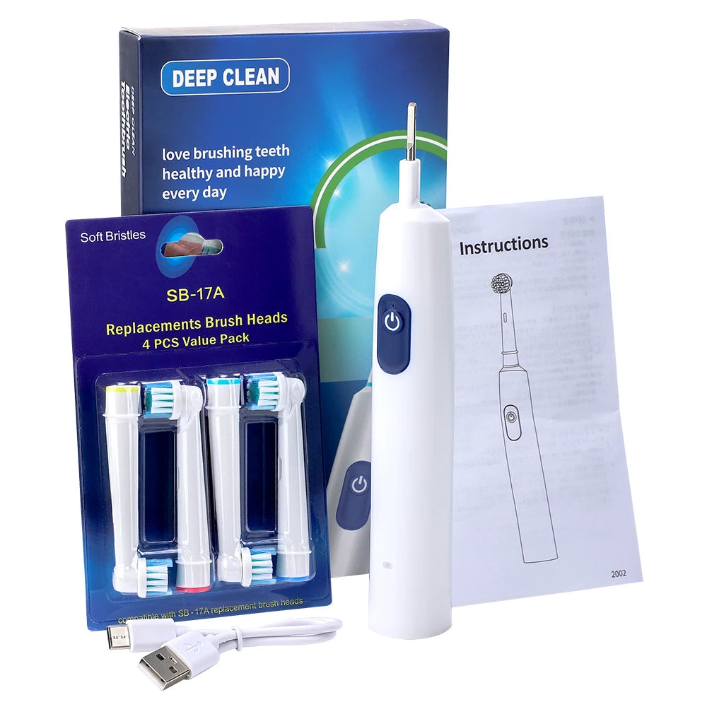 AFDEAL Smart Rotating Electric Toothbrush With Four Heads Oral Care