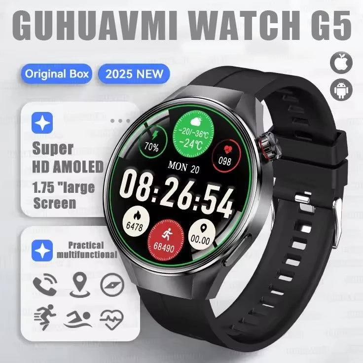 Originl G5 Plus Smartwatch AMOLED GPS Bluetooth Call Heart Rate