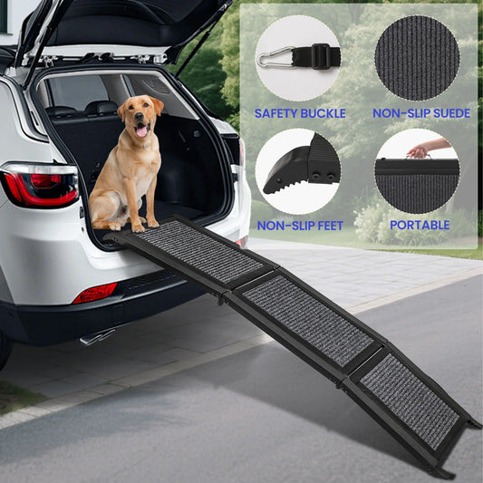 NONE Premium Foldable Dog Ramp For Car SUV Non Slip