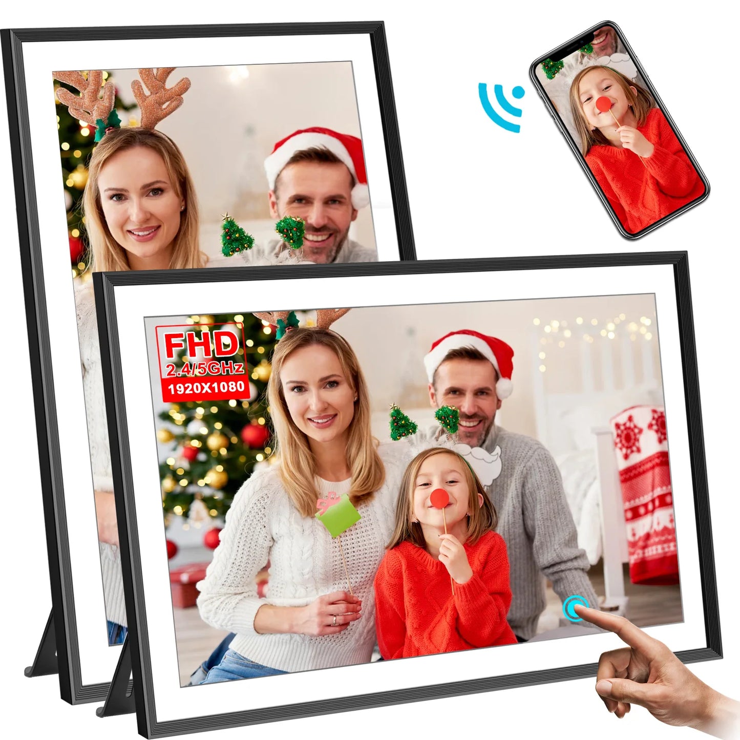 Smart WiFi Digital Photo Frame 1920x1080 Touch Screen
