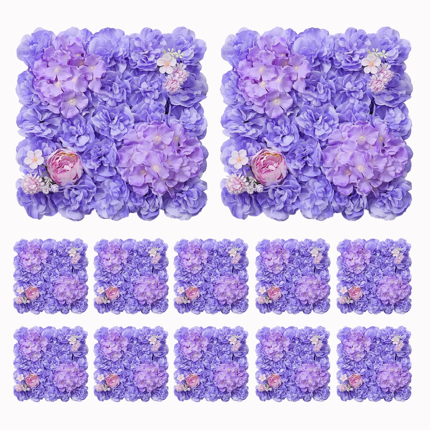 RUEESEECN 12 Pieces Flower Wall Backdrop 3D Rose Panels