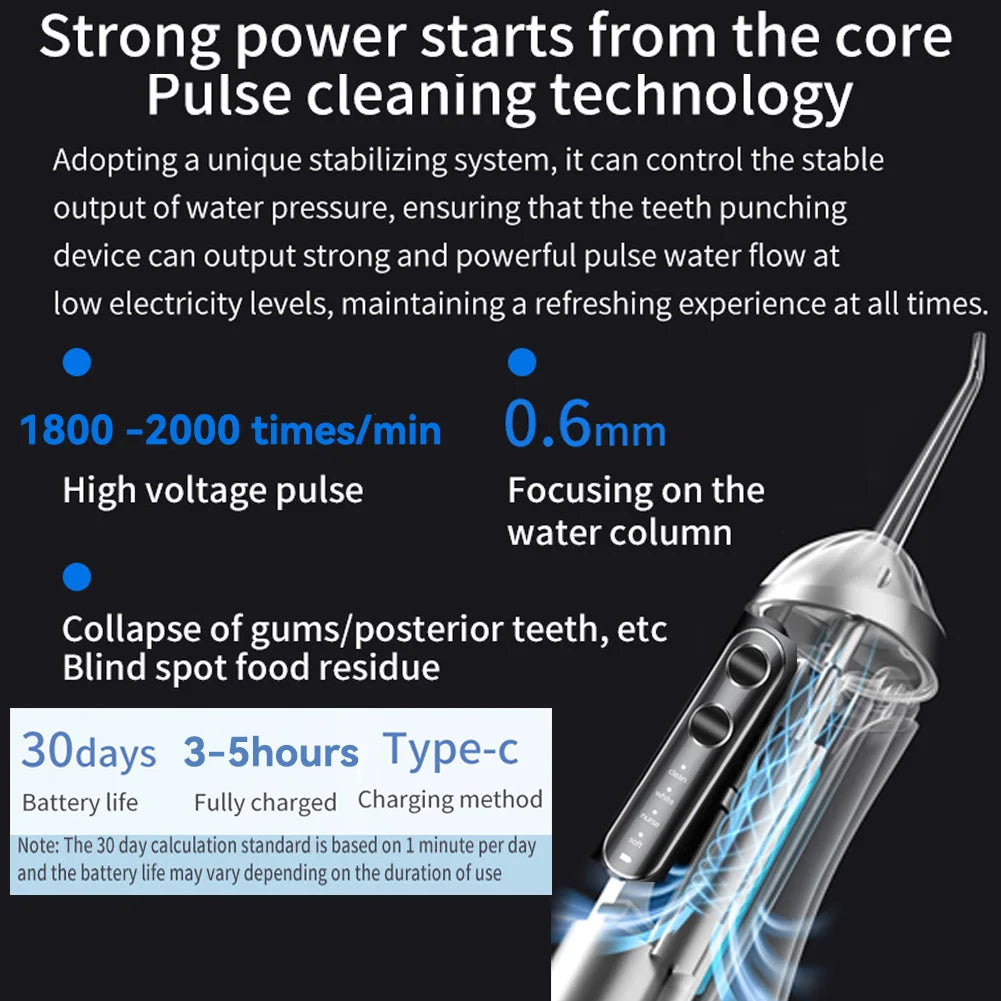 DLSOTE Sonic Oral Irrigator Electric Toothbrush Set Water Flosser