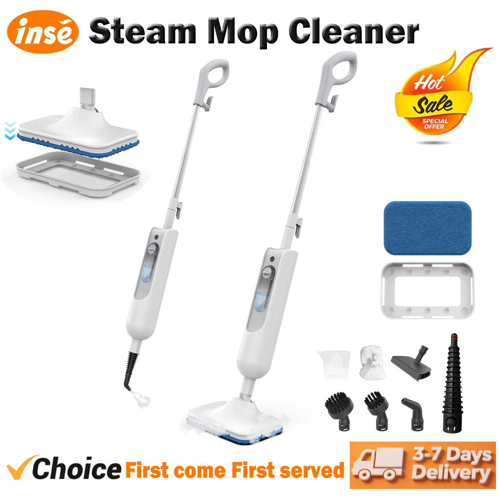 INSE 6-In-1 Steam Mop Detachable Steam Cleaner For Hard Floors