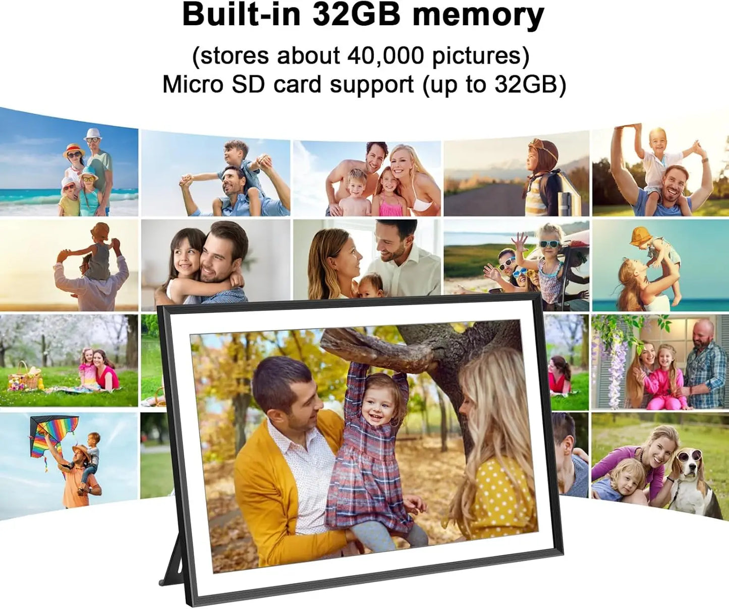 SSA 32GB WiFi Digital Photo Frame 1080P FHD Touch Screen