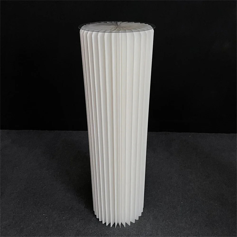 NONECN Folding Paper Roman Column Ornaments For Wedding Decor