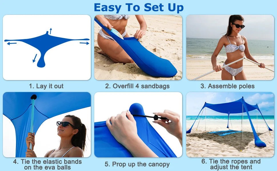 Portable Lawn Canopy Tent For Camping And Beach Use