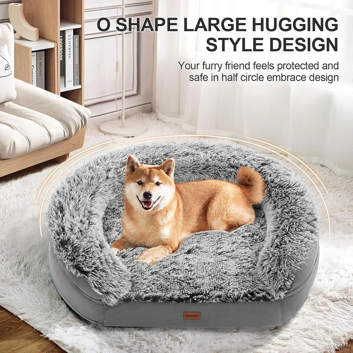 XMSJ Orthopedic Dog Bed With Egg Crate Foam And Support