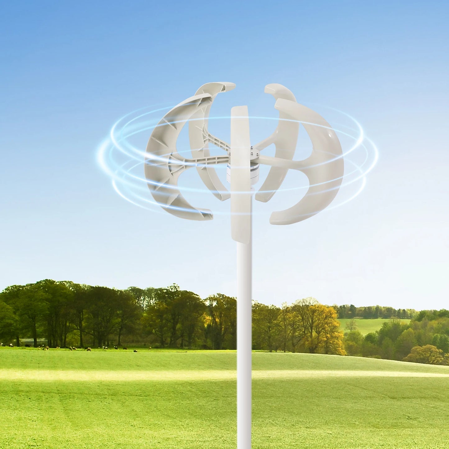 600W 12V/24V Lantern Wind Turbine Generator Electromagnetic Control IP67
