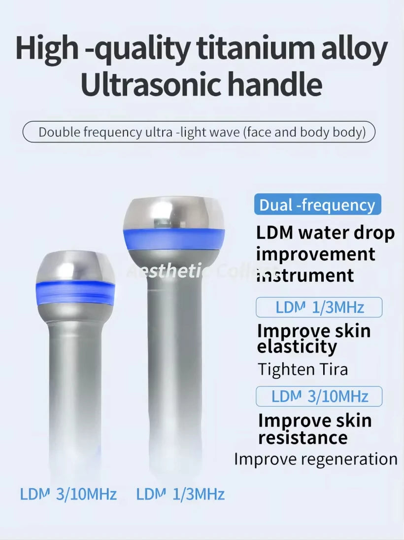 LDM Dual Frequency Ultrasonic Hydrolifting Facial Machine For Skin Tightening