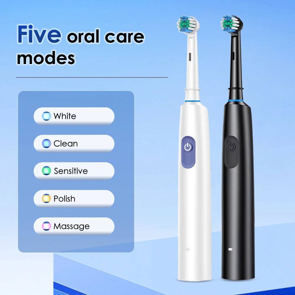 AFDEAL Smart Rotating Electric Toothbrush With Four Heads Oral Care