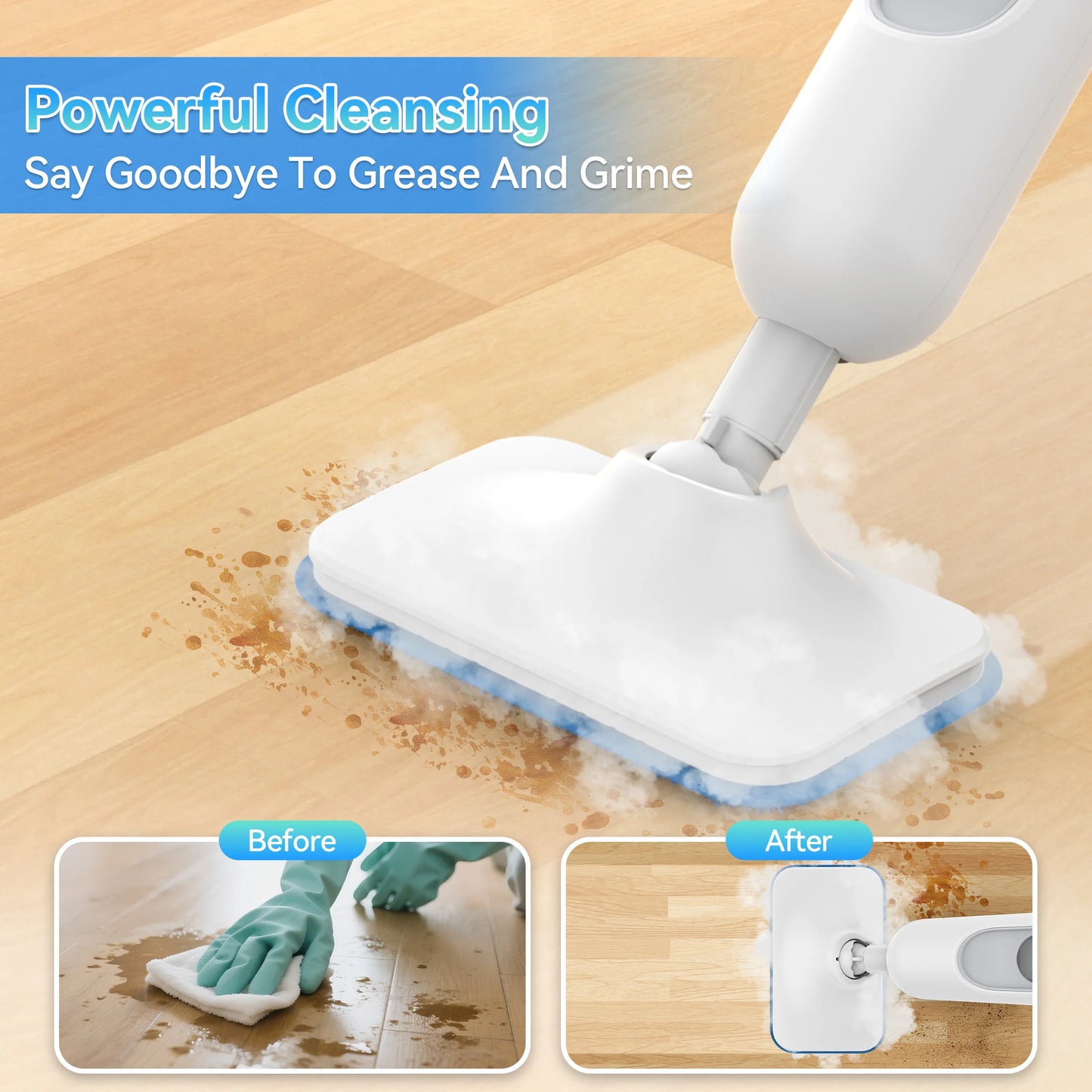 INSE 6-In-1 Steam Mop Detachable Steam Cleaner For Hard Floors