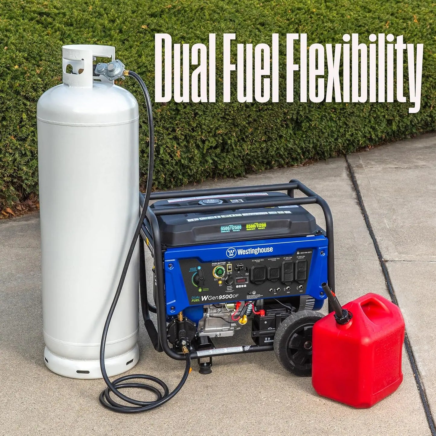 12500W Dual Fuel Portable Generator With Remote Start