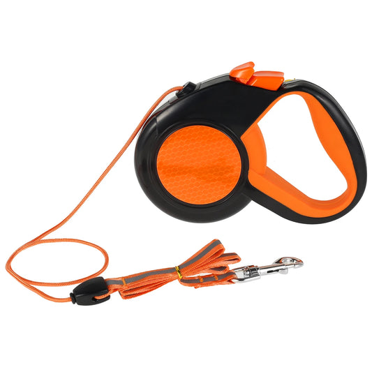 8M Retractable Dog Leash Heavy Duty With Reflective Tape And Non Slip Handle