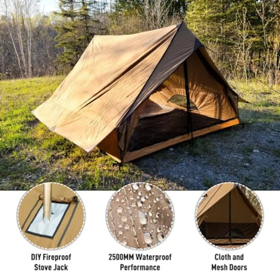 Chalet Style Portable Wall Tent With Stove Jack Family Camping