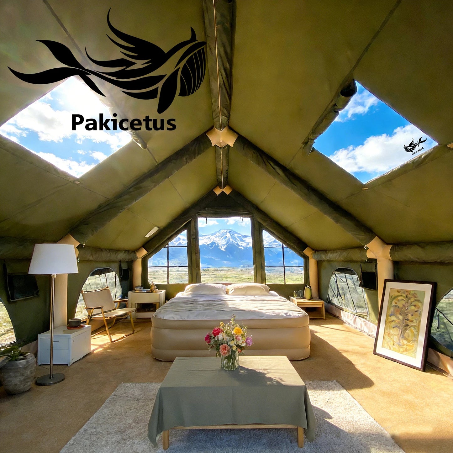 Pakicetus Inflatable Four-Season Camping Tent Water-Resistant Portable