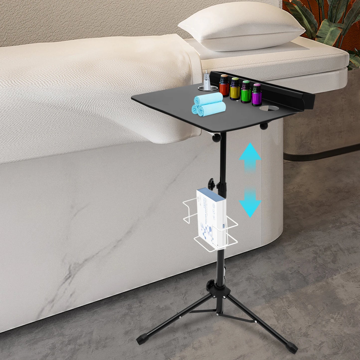 Tattoo Work Table With Adjustable Tripod Base For Salons