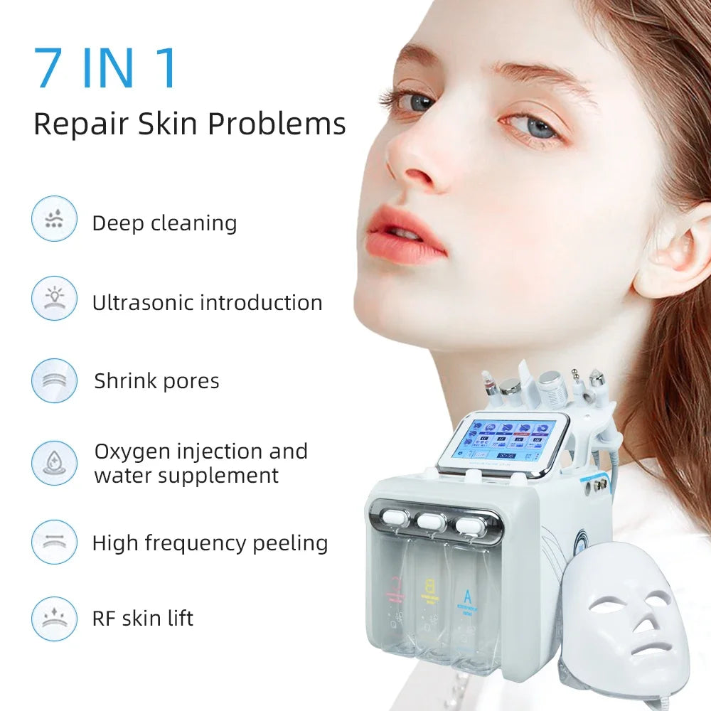 Missheart 7in1 Bubble Facial Machine Water Oxygen Jet Diamond Microdermabrasion