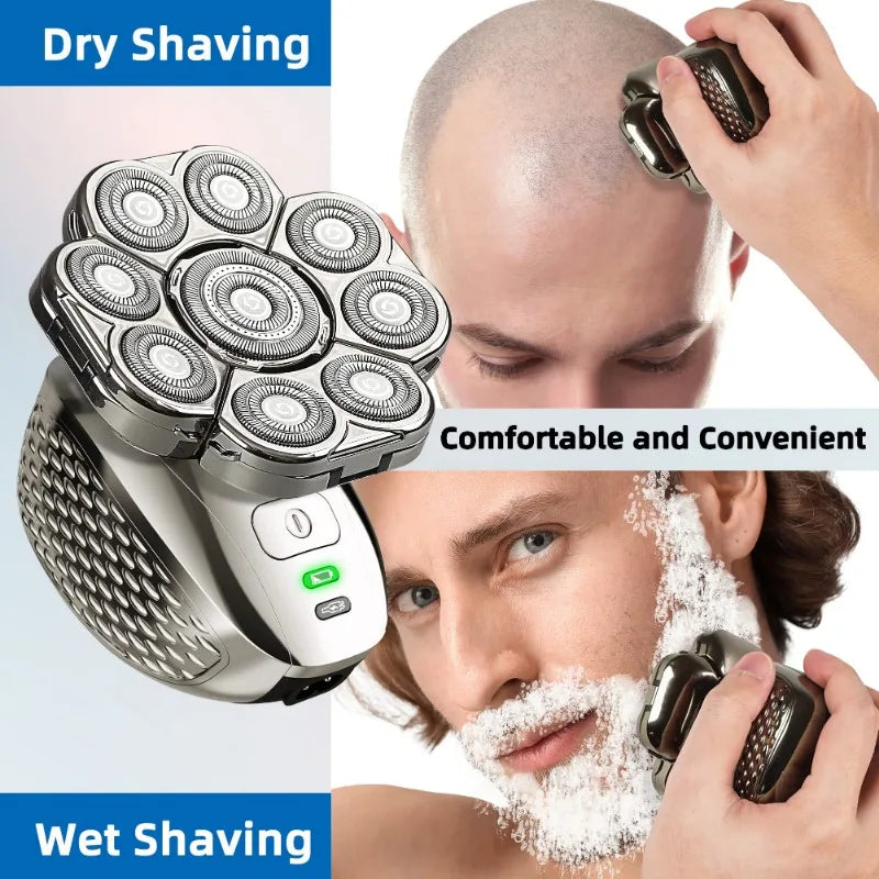 DUTRIEUX 4D Head Shaver For Bald Men Rechargeable Wet-Dry Waterproof