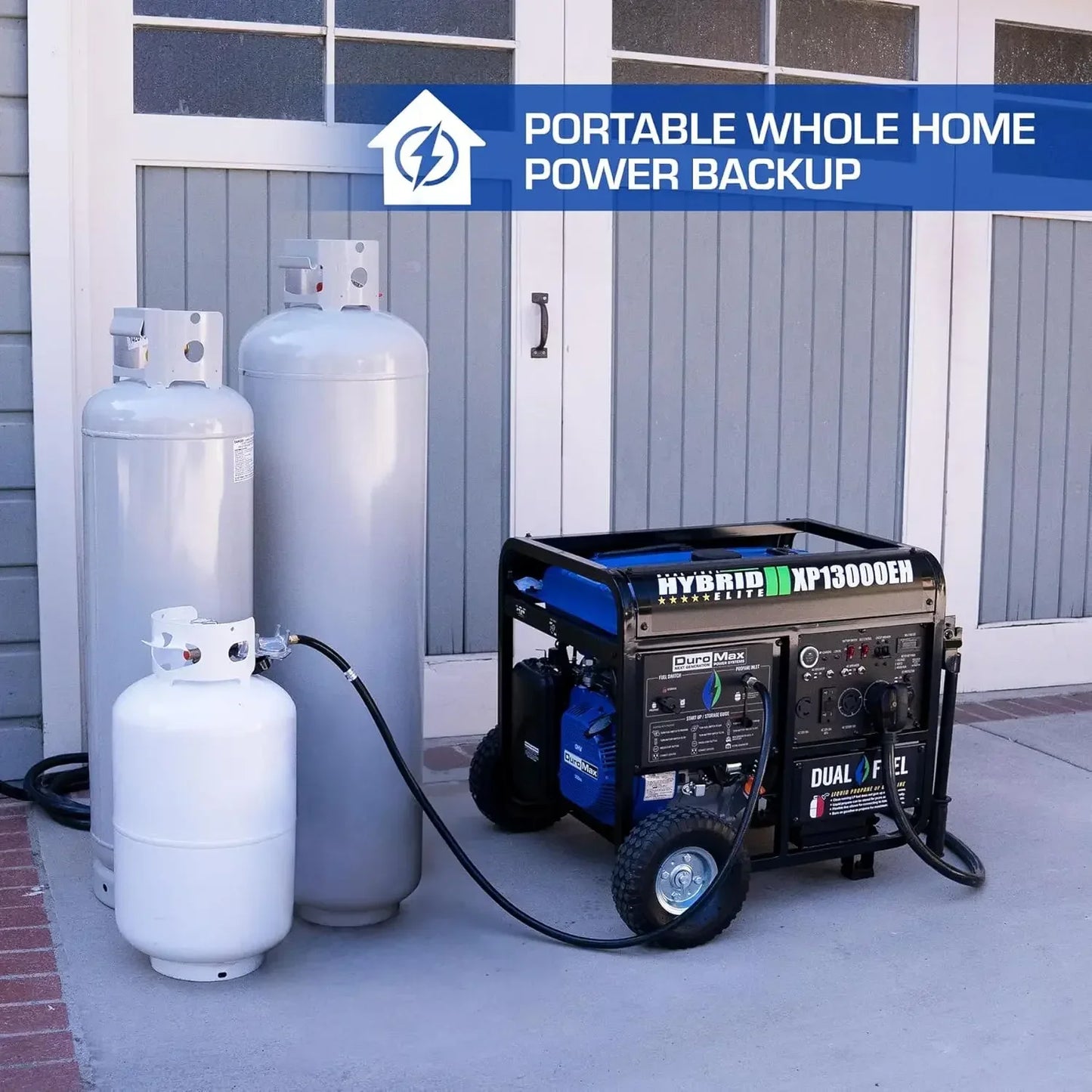 XP13000EH Dual Fuel Portable Generator Gas Propane Electric Start