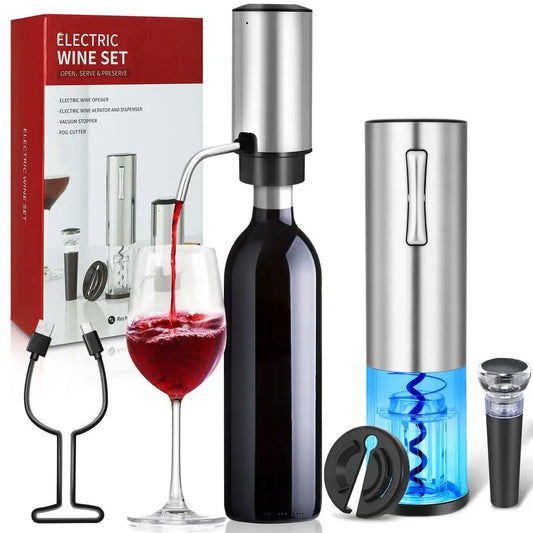 XMSJ Electric Wine Opener With Decanter Aerator